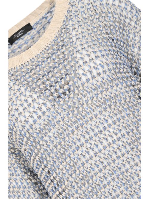 Maglia a rete in filato di lino e cotone Azzurro WEEKEND MAX MARA | 2615361152600003